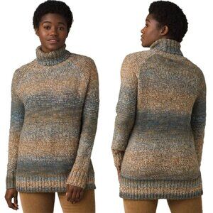 Prana‎ Autum Rein Sweater Tunic Raglan Sleeve Turtleneck Pullover Danish Blue XS
